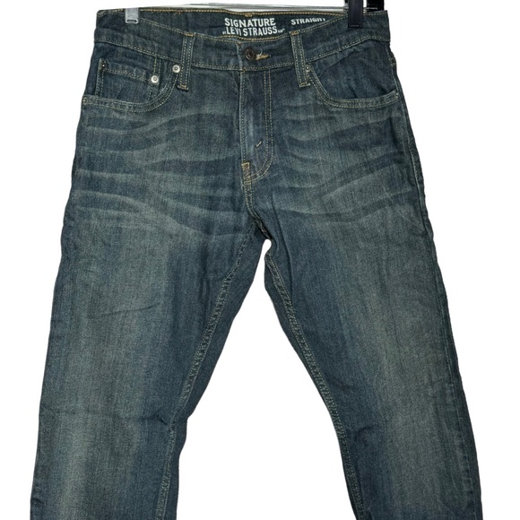 Levi’s Jeans Men’s 30x30 Denim Signature Straight Leg Famous Riveted Strength - Picture 3 of 10